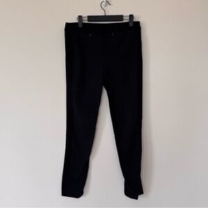 Eileen Fisher Size Small Black Zipper Pocket Contrast Panel Stretch Pant